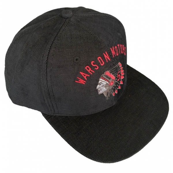 Casquette Warson Motors Indian Black and Red
