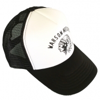 Casquette Warson Motors Trucker Indian Black and White 