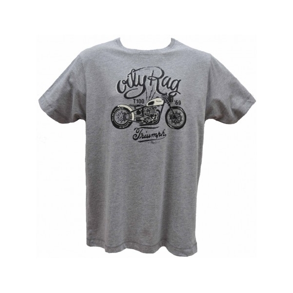 Tee-shirt Oily Rag Bobber Triumph Gris