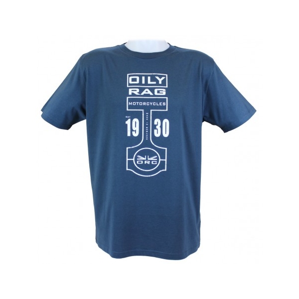 Tee-shirt Oily Rag Piston Bleu