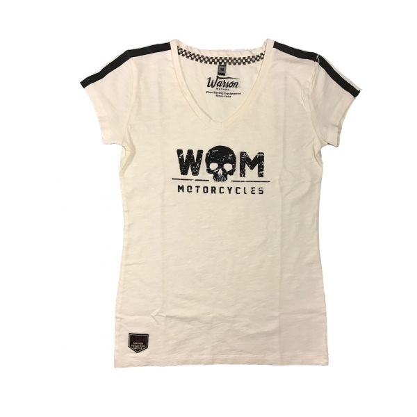 Tee-shirt femme Warson Motors Motorcycle Off-White