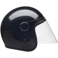 Casque Jet Hedon Epicurist Banshee Noir 2 Bandes Brillant