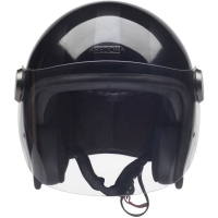Casque Jet Hedon Epicurist Banshee Noir 2 Bandes Brillant