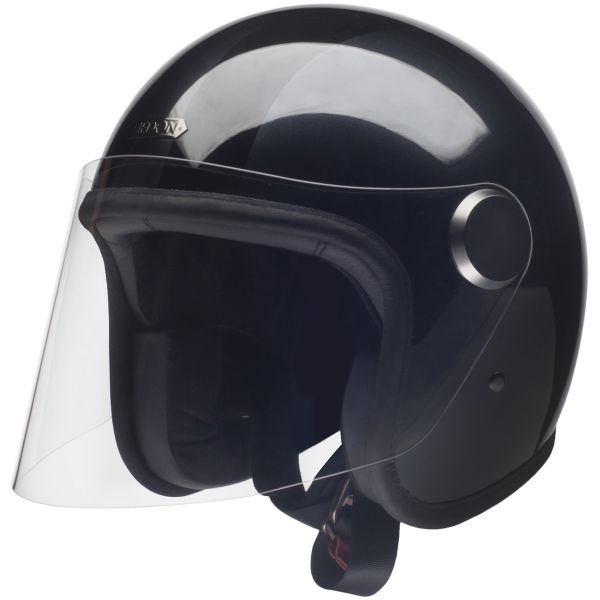 Casque Jet Hedon Epicurist Banshee Noir 2 Bandes Brillant