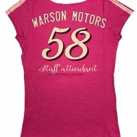 Tee-shirt Warson Motors femme Daytona 58 Rose