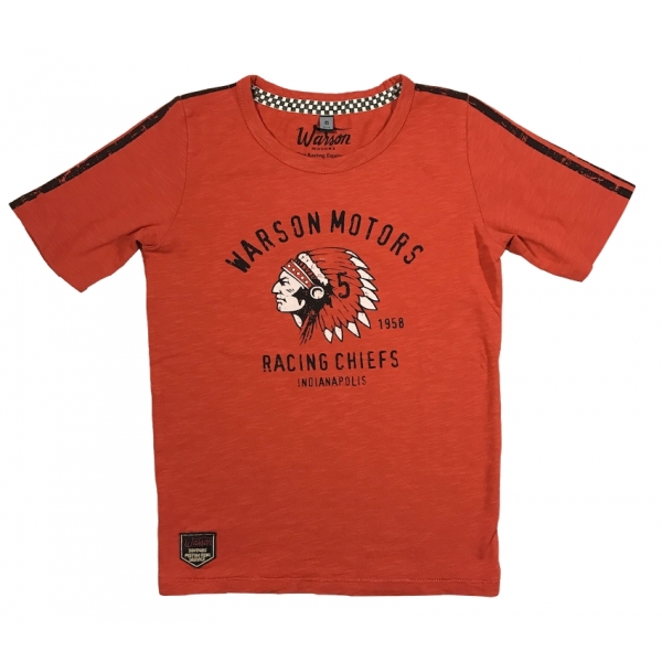 Tee-shirt Enfant Warson Motors Big Chief Orange
