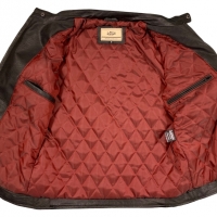 Blouson Warson Motors Cuir Jo Siffert Classic Driver Noir Rub Off Goat