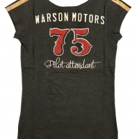 Tee-shirt Warson Motors femme Daytona Carbone