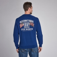 Sweet-Shirt Barbour International Team Flags Bleu