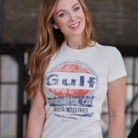 Tee-shirt Gulf Femme Oil Racing Crème