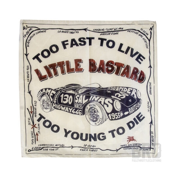 Foulard Bandana Dean Little Bastard Ivoire 50x50cm