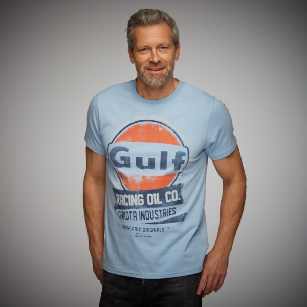 Tee-shirt Gulf Oil Racing Bleu Gulfblue