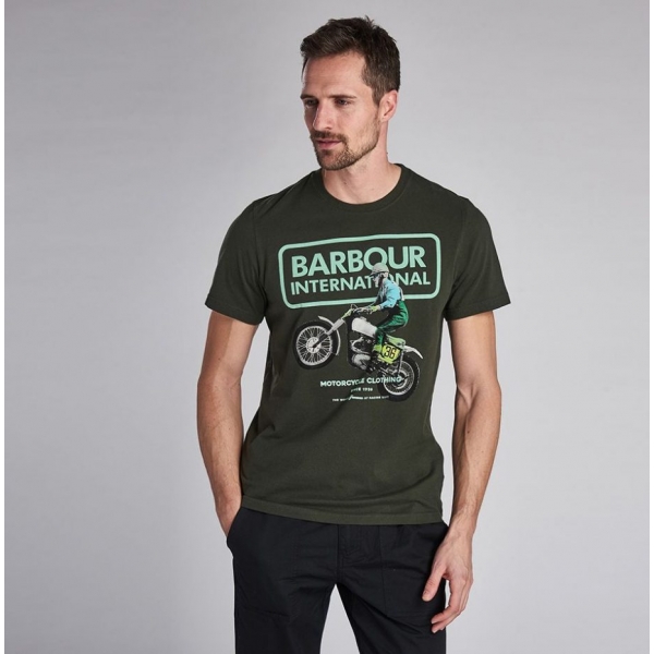 Tee-shirt Barbour Archieve Comp Green Jungle Hero