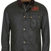 Veste Workers Barbour Intl Coton Wax Black Steve McQueen