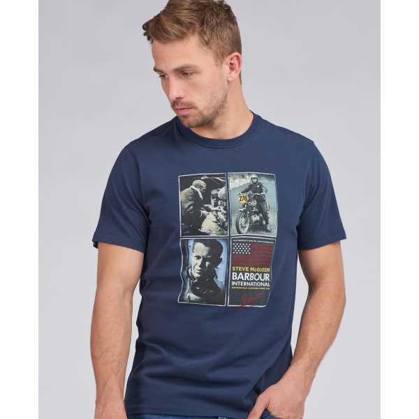 Tee-shirt Barbour Steve McQueen Multi Bleu