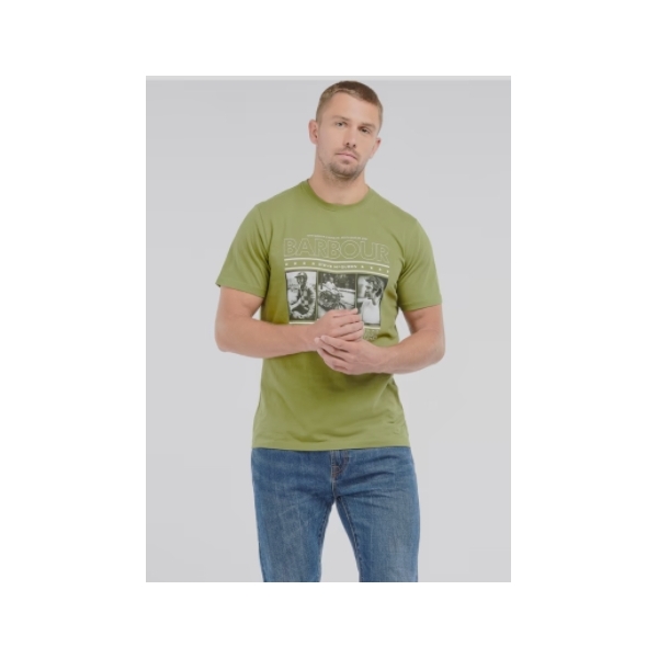 Tee-shirt Barbour Steve McQueen Reel Military Olive