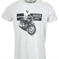 Tee-shirt Barbour Steve McQueen Chase Gris