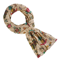 Foulard Cheche Von Dutch Bob Beige Tattoo 90x120 
