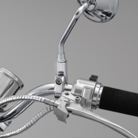 Support chrome pour compteurs et retroviseurs. diamètre de guidon 22mm. Filetage