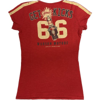 Tee-shirt Warson Motors Femme Get Kicks 66 Red 