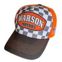 Casquette Warson Motors Checkerboard Orange 