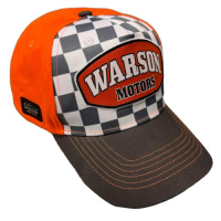 Casquette Warson Motors Checkerboard Orange