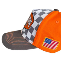 Casquette Warson Motors Checkerboard Orange