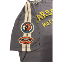 Tee-shirt Warson Motors Indian 48 Steel Gris