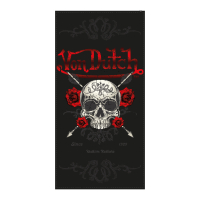 Foulard Chèche Von Dutch Skull Roses 90x120 