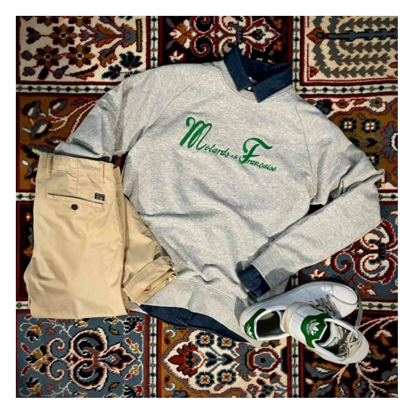 Sweat-Shirt MALF Motard à la Française Vert