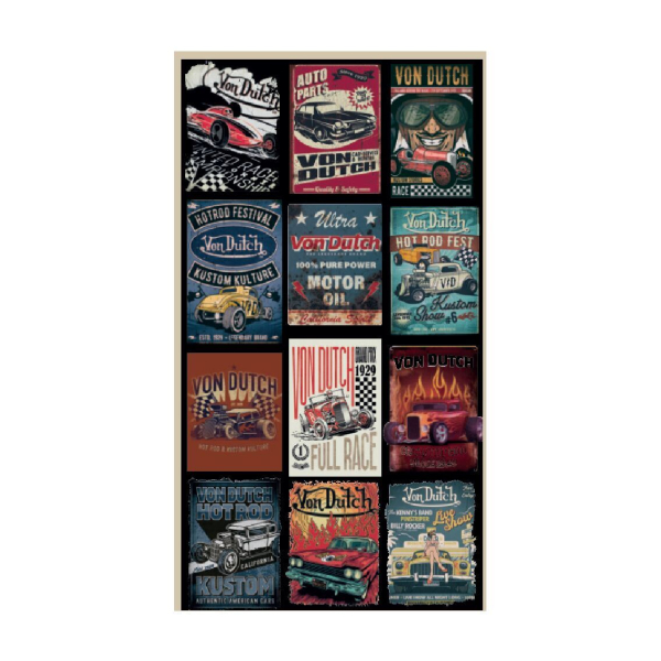 Foulard Cheche Von Dutch Poster Plaque US 90x120
