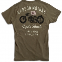 Tee-shirt Warson Motors Cycle Shack Kaki