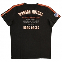 Tee-shirt Warson Motors Drag Races Carbone/Noir