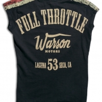 Tee-shirt Warson Motors femme Full Throttle Carbone