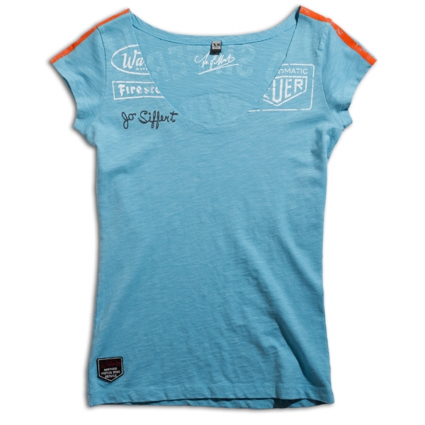 Tee-shirt femme Warson Motors Targa Gulf Blue