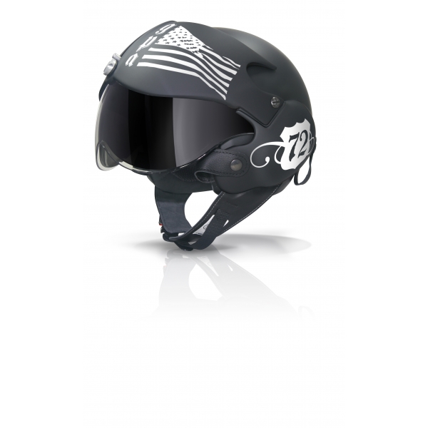 Casque Jet GPA Aircraft 72 Noir mat