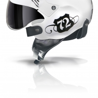 Casque Jet GPA Aircraft Kamikaze Blanc brillant