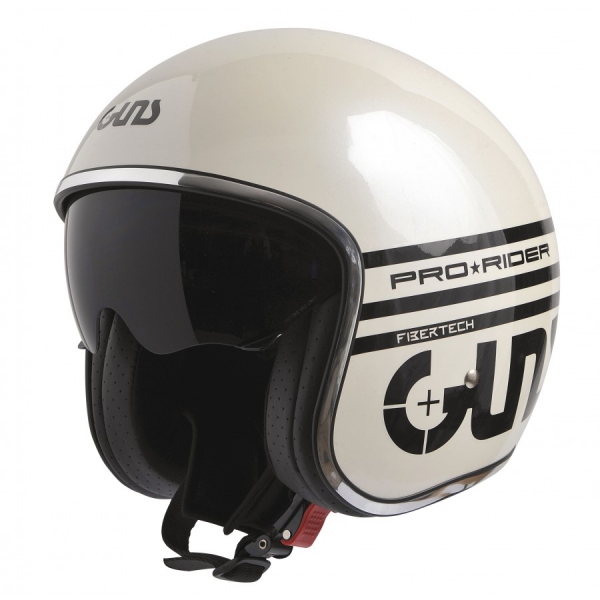 Casque Jet Pro Rider GUNS Blanc Brillant