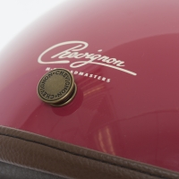 Casque Jet Chevignon Cuir Rouge Marron