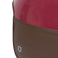 Casque Jet Chevignon Cuir Rouge Marron