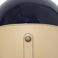 Casque Jet Chevignon Cuir Bleu Marine Beige