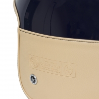 Casque Jet Chevignon Cuir Bleu Marine Beige