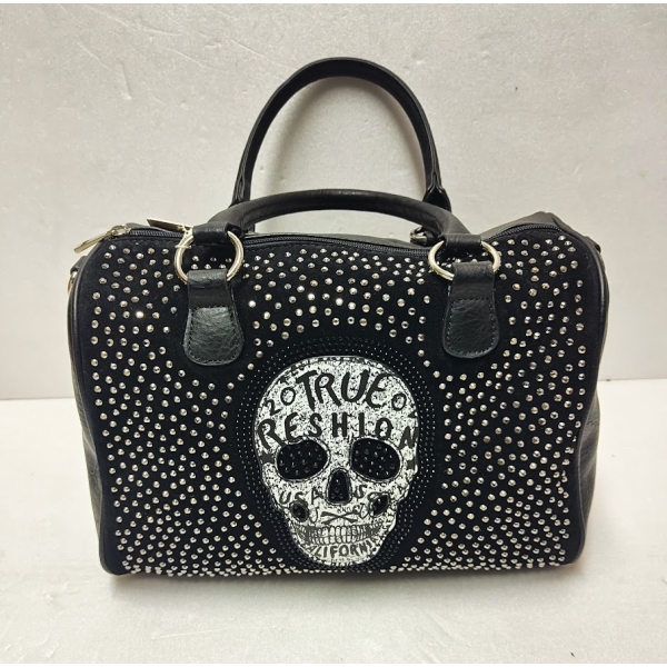 Sac à Main Bowling Skull USA Noir Strass